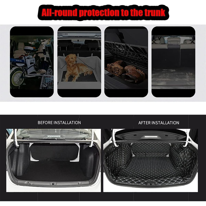 Килимок у багажник для JEEP Renegade 2016-2023, захист від бруду та вологи, з боковим захистом, чорно-бежевий