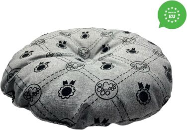 М'який лежак для собак та котів, круглий, діаметр 60 см, коричневий колір. Лежанка для собак, котячий лежак, килимок для котів, матрац для собак або котів. Можливість прання. Ідеально підходить для переносних кліток або лежанок для тварин. Діаметр 60 см (