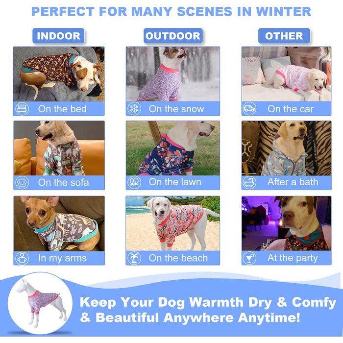 Світер LovinPet для великих порід собак, легкий фланелевий одяг, дихаючий матеріал з принтом 