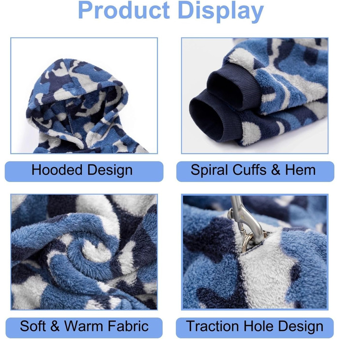 Теплий капелюховий светр для собак, котів та цуценят, камуфляж, рожевий, S (обхват грудей 35 см)