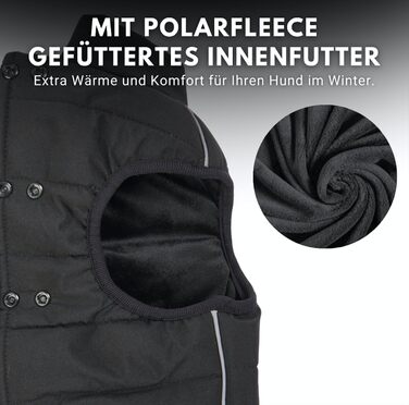 Зимова куртка для собак Spark Paws Warmshield 3XL, водонепроникна, вітрозахисна, теплий фліс, з відбивачами, для середніх і великих порід, чорна