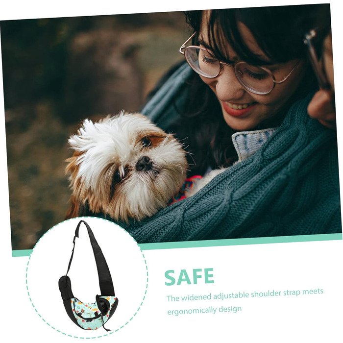 Сумка-переноска для собак ERINGOGO, дихаюча, через плече, регульована, для подорожей та прогулянок, зелений (жовтий)