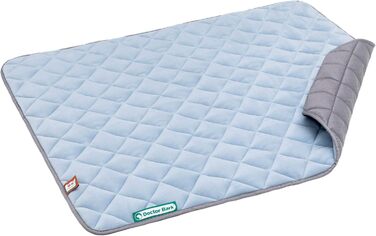 Лежанка для собак Doctor Bark: флісова двостороння підстилка для великих собак, 100x80 см (рожевий/світло-сірий)