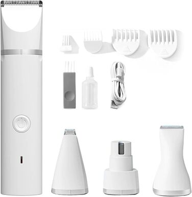 Мультитрим Pro від Dr Pfoten: професійна 4-в-1 машинка для стрижки собак та котів. Тиха машинка для грумінгу, триммер для догляду за лапами.