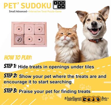 Інтерактивна іграшка-головоломка для собак і котів Sudoku Small Advanced, інтелектуальна іграшка для розвитку, ігровий тренажер для домашніх тварин