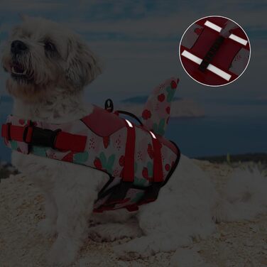 Спасальний жилет для собак AENKU: червоний (полуниця), середній розмір