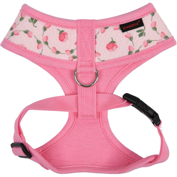 Шлейка для собак Puppia Baba, рожева, L (Pink_Florian), без дискомфорту, для малих та середніх собак