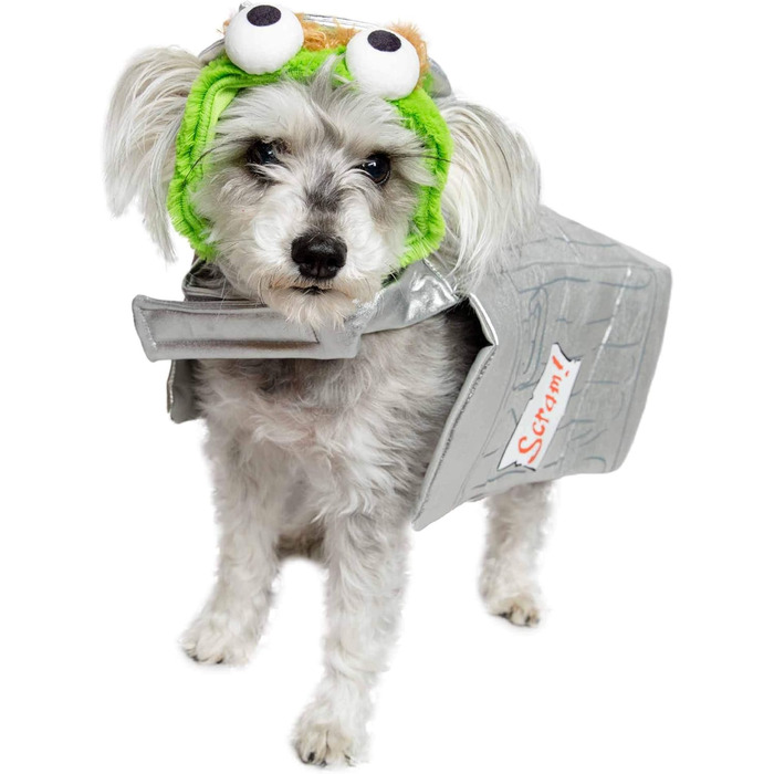 Костюм для собак Pet Krewe Oscar The Grouch, великий, для собак різних розмірів, ідеальний для Хелловіну, Різдва, вечірок, фотосесій, подарунок для любителів собак (срібний, Medium)