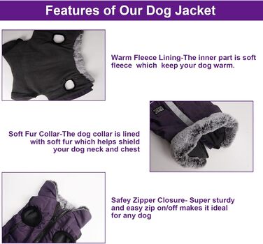 Водонепроникний теплий одяг для собак - зимова куртка з отвором для шлейки, для чихуахуа, французького бульдога, собак маленьких та середніх порід (11, 3)