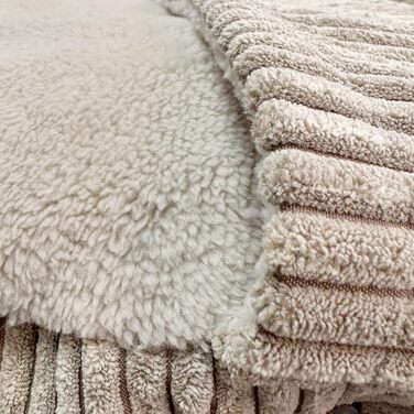 4L Textil Hundebett Vigo з капюшоном: лежанка-будка для собак, ковдра, кошик, спальний мішок, лежанка з корду, подушка для собак середніх розмірів (Бежевий, 90 x 90 x 12 см)