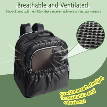 Розширювана переносна коробка для котів – складана переноска для котів та маленьких собак до 6 кг, легка переноска для собак, дихаюча та компактна переноска, світло-сіра (чорна)