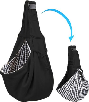 Сумка-переноска для маленьких собак, чорна | Змінна сумка-переноска для собак | Сумка-переноска для собак на прогулянки та подорожі