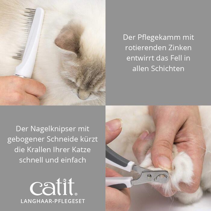 Catit набір щіток для довгошерстих котів, щітки для догляду за шерстю довгошерстих кішок