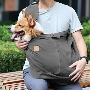 Рюкзак-переноска для собак, котів: м'яка підкладка, легка тканина, зручний дизайн | Аксесуар для подорожей, вихідів на природу, прогулянок | Сірий