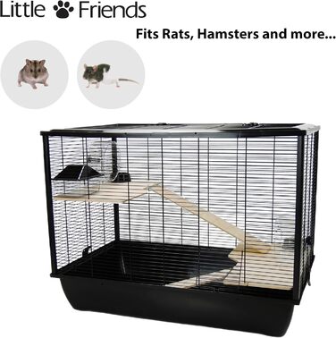 Клітка для щурів та хом'яків Little Friends Grosvenor з дерев'яним подіумом і драбинкою