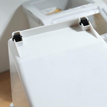 Контейнери для зберігання корму для тварин RUIAN, 2 шт. (сірий, рожевий, зелений) - ємності для сухого корму, зерна, рису, борошна з мірним стаканчиком та лопаткою на коліщатках