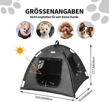 Зручне ліжко-будиночок для собак та котів Babyezz, водонепроникне, дихаюче, для дому та вулиці, сірий колір, розмір S