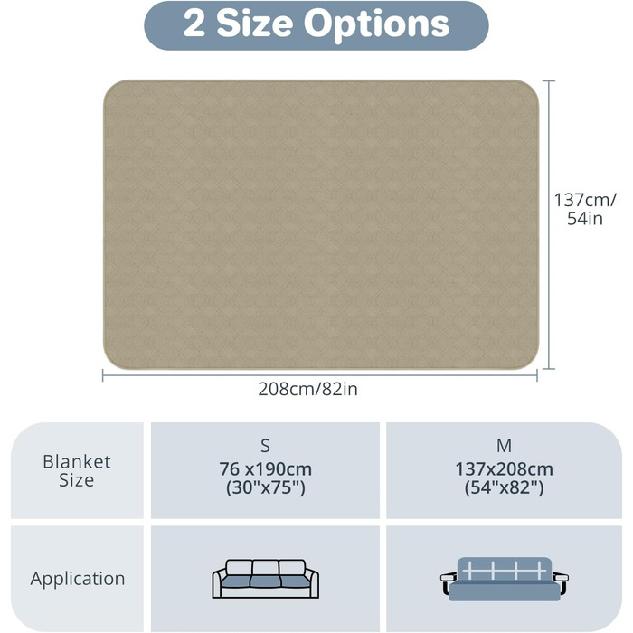 Водонепроникний килимок для собак, антиковзаюча підстилка для собак, захист дивану та ліжка, міцна підстилка для котів, захисний килимок, що можна прати, для дивану, ліжка, авто, у дорогу, хакі, 137x208 см