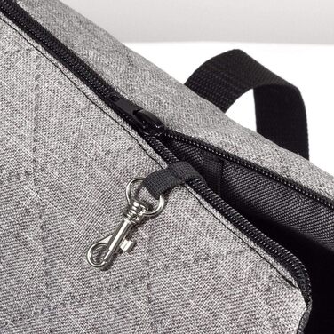 Сумка-переноска для собак та котів, сіра (стьобана), M, до 10 кг, 38 x 28 x 28 см