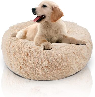 DEFACTO Лежанка для собак, подушка для собак з імітацією льону, лежанка-кошик, підняті бортики, неслизьке дно. Розмір XXL (100x100 см), Бежевий