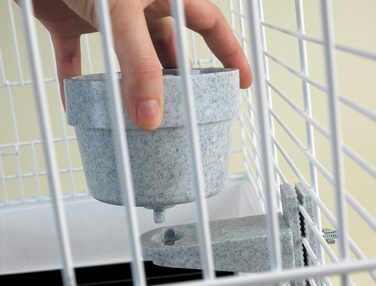 Миска для тварин Nobby Crock 550 мл, знімна, для гризунів, собак, котів та птахів, сірого кольору