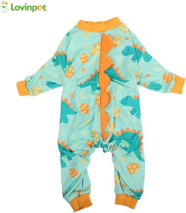 Комбінезон для собак великих порід LovinPet: дихаючий, з UV-захистом, антибактеріальний, для відновлення після операцій, зелено-помаранчевий, XX-Large