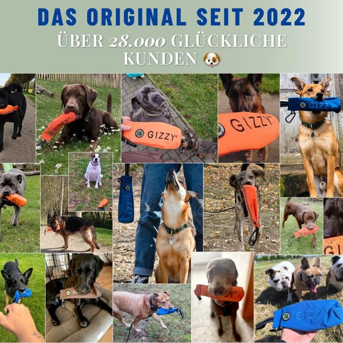 GIZZY® Оригінальний Futterdummy для собак: міцний мішечок для ласощів, тренування собак, аксесуари для собак, блакитний