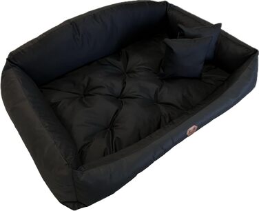 Ортопедичне ліжко для собак Dogs4Life: м'яке, миється, з можливістю персоналізації імені (M, чорний)