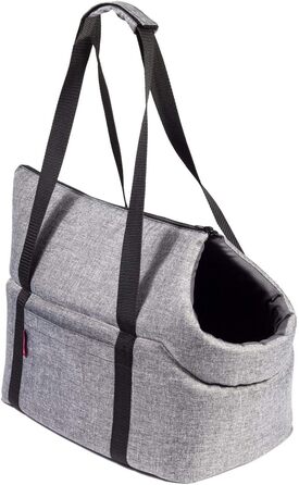 Сумочка для собак BOUTIQUE ZOO, переноска для цуценят - сіра, S (до 5 кг), L 34 x 22 x 26 см