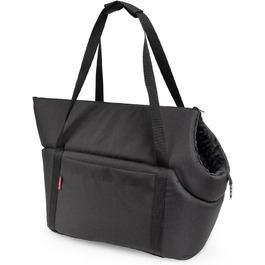 Сумка-переноска для собак Boutique Zoo - Чорний/Мінки, L (до 12 кг), 42x29x33 см