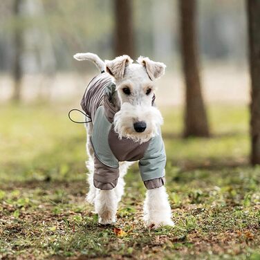 Зимовий теплий куртка для собак, розмір M, коричневий. Водонепроникний, регульований, світловідбиваючий. Для прогулянок на вулиці.