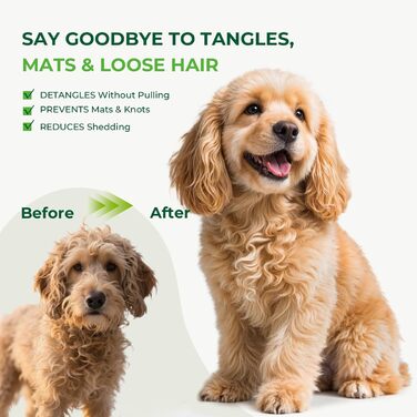 Професійна щітка Pecute Slicker для собак, видаляє підшерсток, ковтуни, 25 мм, S. Ідеально для пуделів, тедді, кокапу, довгошерстих собак. Без липких кульок.