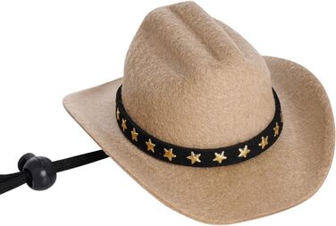 Костюм ковбоя для домашніх тварин Choyaxo: комплект з капелюхом та банданою (Small, Khaki)