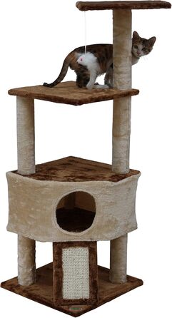 Дряпка для котів Go Pet Club F708, 116,8 см, багаторівнева когтеточка, ігровий комплекс для кішок