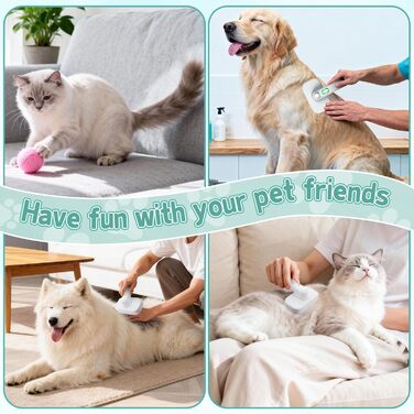 Іонна щітка для тварин Pet Ion Brush - професійна самоочисна щітка для собак та котів, м'яке розчісування, гладке волосся, зменшення статичної електрики
