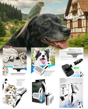 Щітка для собак та котів - самоочисна Slicker, проти випадання шерсті та ковтунів