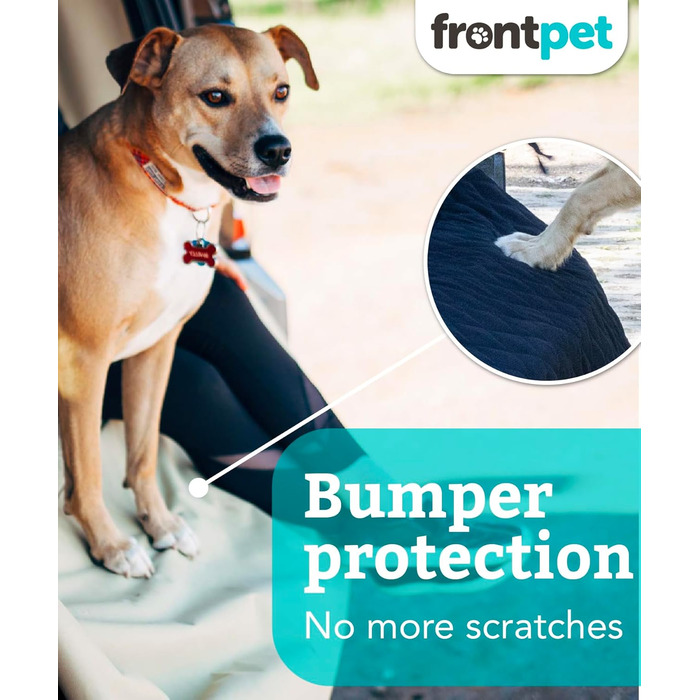 Захисний чохол для собак FrontPet, для заднього сидіння та багажника, універсальний, великий (35' x 40'), колір: бежевий