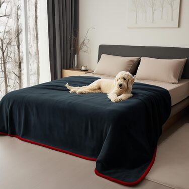 Водонепроникна фланелева ковдра для інтиму Kingsize, 228x274 см, червоно-чорна, для дорослих