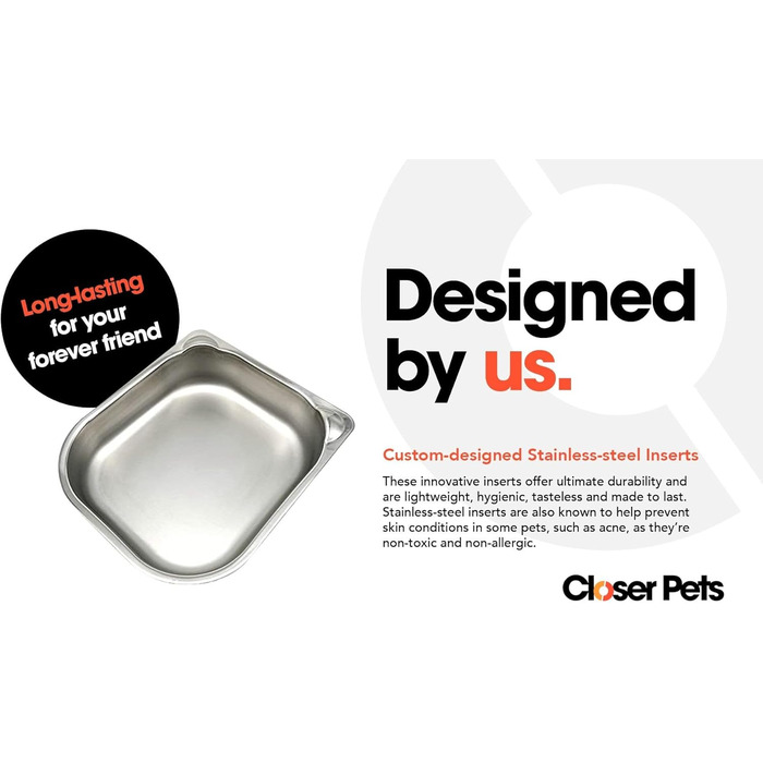 Автоматична годівниця Closer Pets C100 для котів і маленьких собак з мискою з нержавіючої сталі