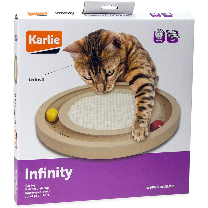 Іграшка для котів Karlie Infinity - іграшка-мишка, діаметр 29 см, висота 2.5 см