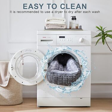 Велике собаче ліжко з неслизьким дном, миючий корзину з корду для домашніх тварин/собаче ліжко, піднятий бордюр, для лабрадора, німецької вівчарки, 89x64x23 см (Д 76 x Ш 61 x В 23 см, сірий)