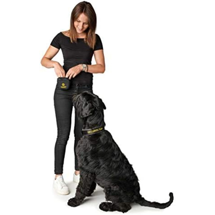 Нашийник для собак HUNTER Neopren Reflect BVB, світловідбиваючий, з підкладкою, чорний/жовтий, 45 см