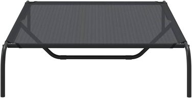 Підвищене ліжко для собак vidaXL 110x65x20 см, Textilene та сталь, для дому та вулиці