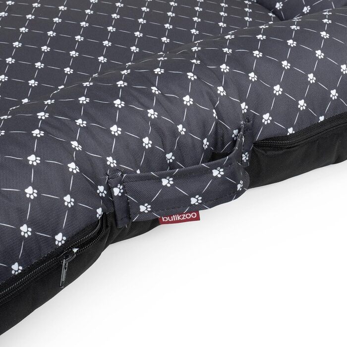 Водонепроникне лежанка для собак - лежанка-матрац з Codura | Для маленьких собак | Сірий колір, розмір XL (105 x 85 см), з принтом лапок