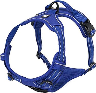 Шлейка для собак Trueove TH5651, запобігає ривкам, світловідбиваючі шви, для активного відпочинку (S, Королівський синій)