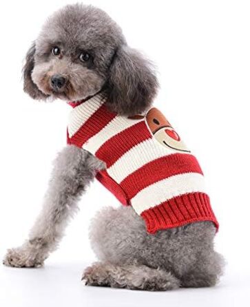 Пуловер для собак на Різдво: теплий в'язаний пуловер-роллінґ з орнаментом для цуценят та дорослих собак, розмір XXL. Ідеальний подарунок для вашого улюбленця!