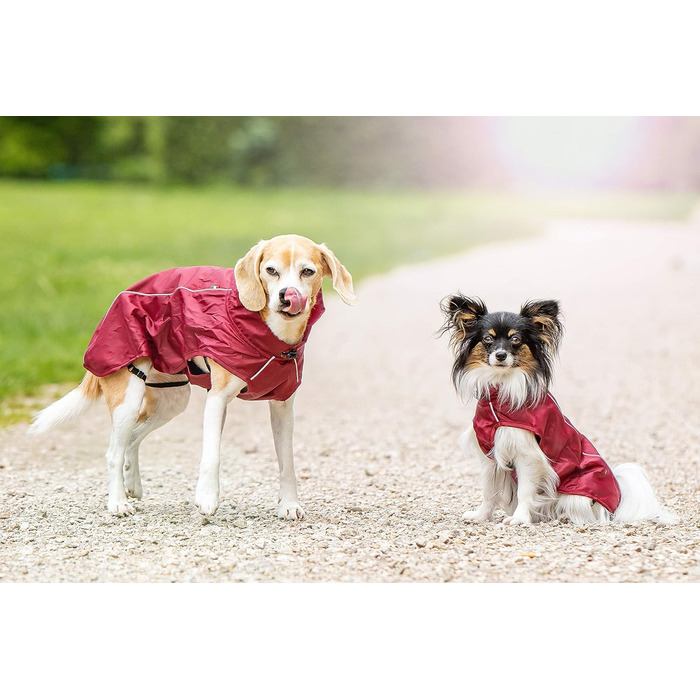 Водонепроникна куртка для собак CHIARA Finn, розмір XL (бордовий), з флісовою підкладкою, для будь-якої породи, з відбиваючими смугами