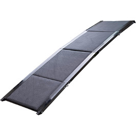 Рампа для собак Hakuna Pets Deluxe з алюмінію - портативна складна рамка для автомобілів, SUV та ліжок - неслизька поверхня для великих та маленьких собак - підтримує до 68 кг - легка та міцна