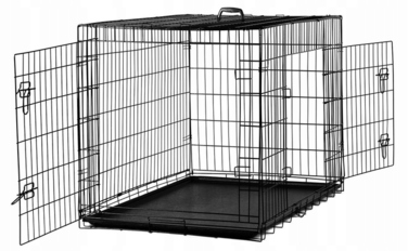 Клітка зі сталі з порошковим покриттям Ender для великих порід собак, 76 x 120 x 82 см