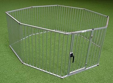 Callieway® Розкладний вольєр ALUZAUN/Freilaufgehege/Welpenauslauf Safety Pro' 8-частинний для цуценят, заходів та кемпінгу (Спеціальна висота 80 см, 8 панелей по 80 см)